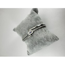 Gümüş Mavi Taşlı Bileklik